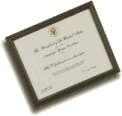 Photo of a scholarship plaque